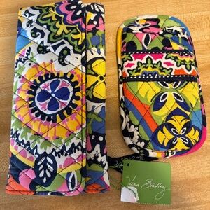Vera Bradley Trifold Wallet and Glasses Case